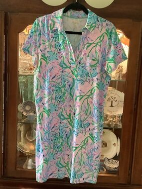 Lilly Pulitzer Dune UFP Dress Multi Secret Escape~EUC~M
